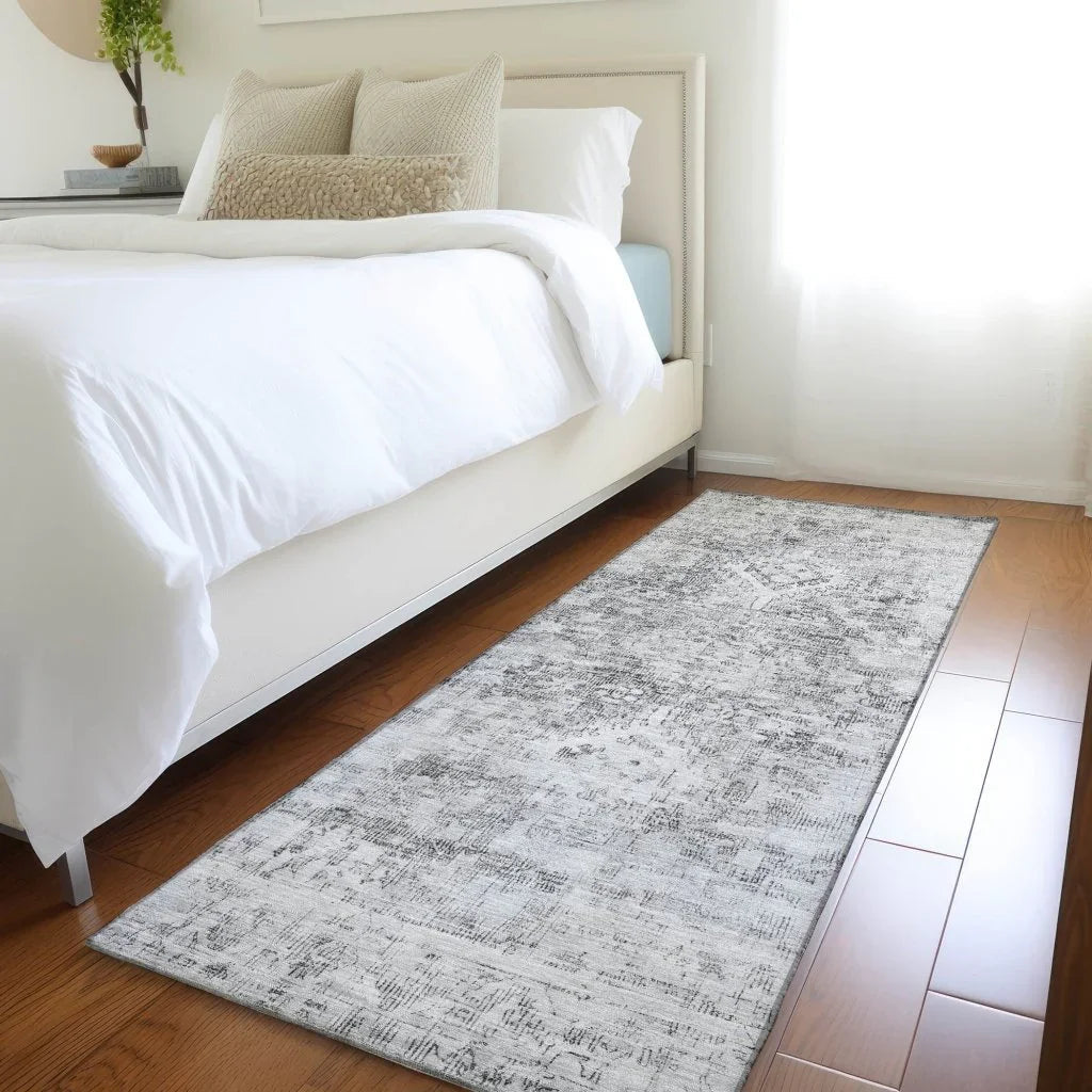 LOOMLAN Rugs Lurea Gray Washable Indoor-Outdoor Rug