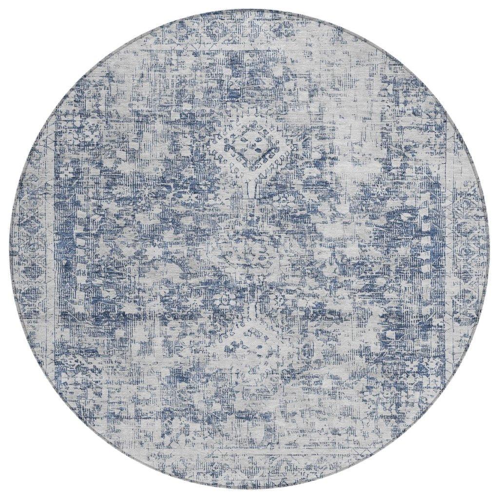LOOMLAN Rugs Lurea Navy Washable Indoor-Outdoor Rug