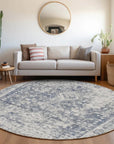 LOOMLAN Rugs Lurea Navy Washable Indoor-Outdoor Rug