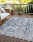 LOOMLAN Rugs Lurea Navy Washable Indoor-Outdoor Rug