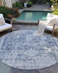 LOOMLAN Rugs Lurea Navy Washable Indoor-Outdoor Rug
