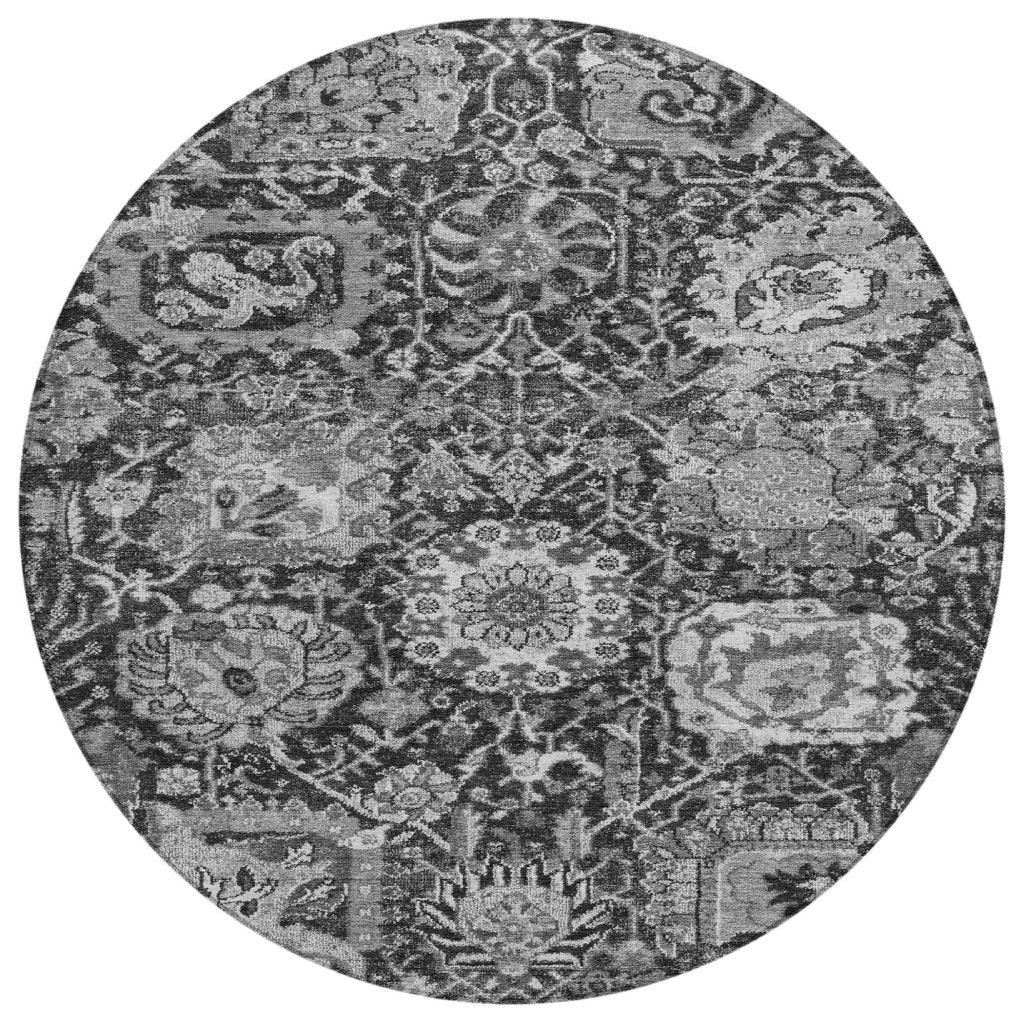 LOOMLAN Rugs Lureva Gray Washable Indoor-Outdoor Rug