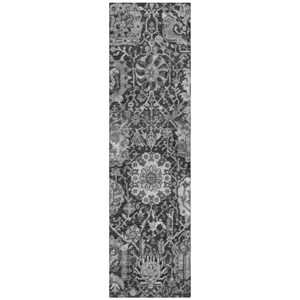 LOOMLAN Rugs Lureva Gray Washable Indoor-Outdoor Rug