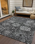LOOMLAN Rugs Lureva Gray Washable Indoor-Outdoor Rug