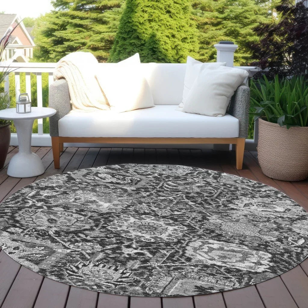 LOOMLAN Rugs Lureva Gray Washable Indoor-Outdoor Rug