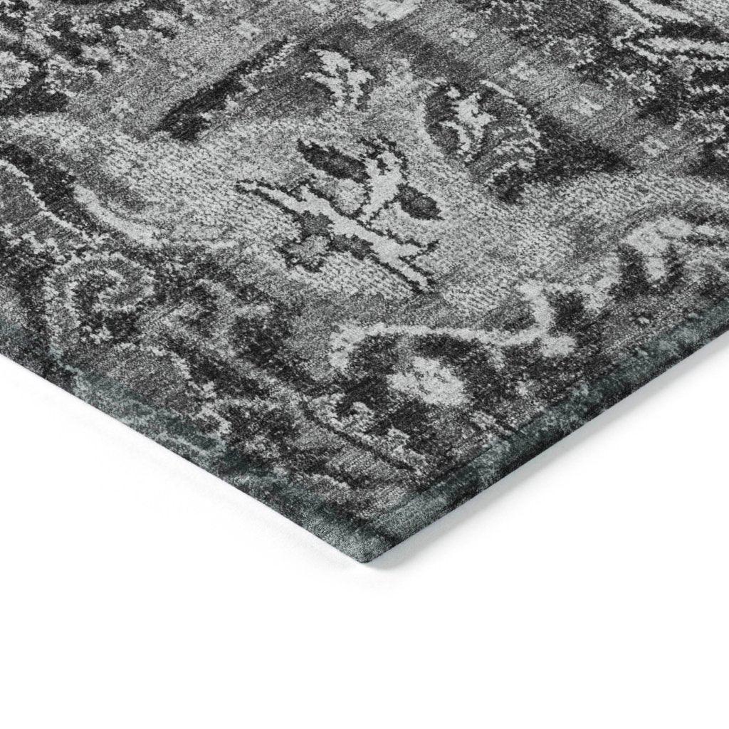 LOOMLAN Rugs Lureva Gray Washable Indoor-Outdoor Rug