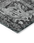 LOOMLAN Rugs Lureva Gray Washable Indoor-Outdoor Rug