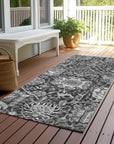 LOOMLAN Rugs Lureva Gray Washable Indoor-Outdoor Rug