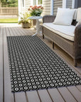 LOOMLAN Rugs Luthira Black Washable Indoor-Outdoor Rug