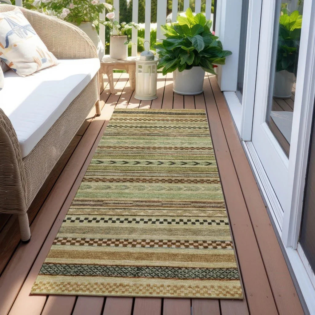 LOOMLAN Rugs Luthyra Beige Washable Indoor-Outdoor Rug