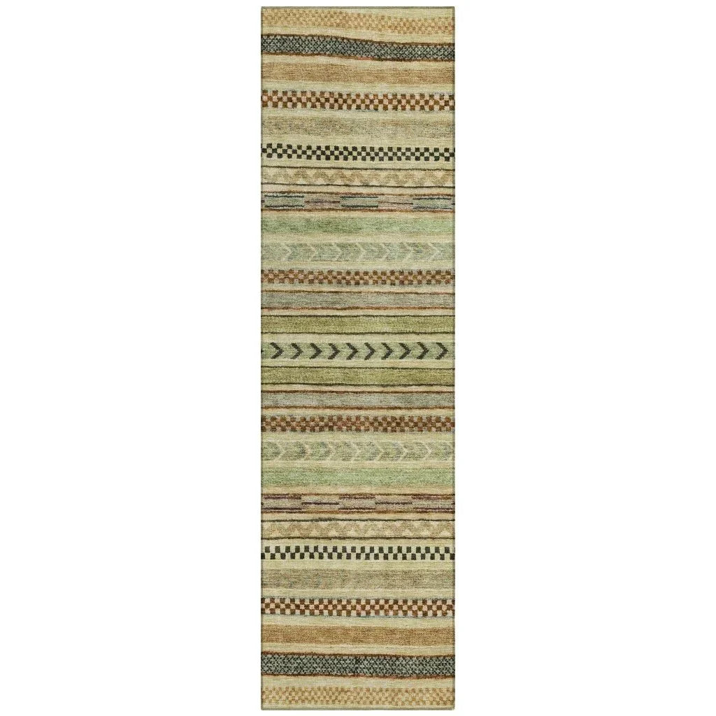 LOOMLAN Rugs Luthyra Beige Washable Indoor-Outdoor Rug