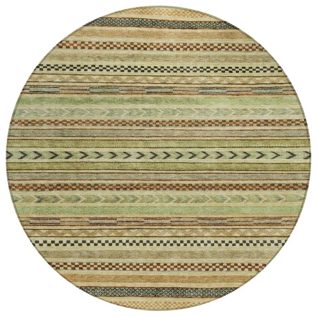 LOOMLAN Rugs Luthyra Beige Washable Indoor-Outdoor Rug
