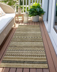 LOOMLAN Rugs Luthyra Chocolate Washable Indoor-Outdoor Rug