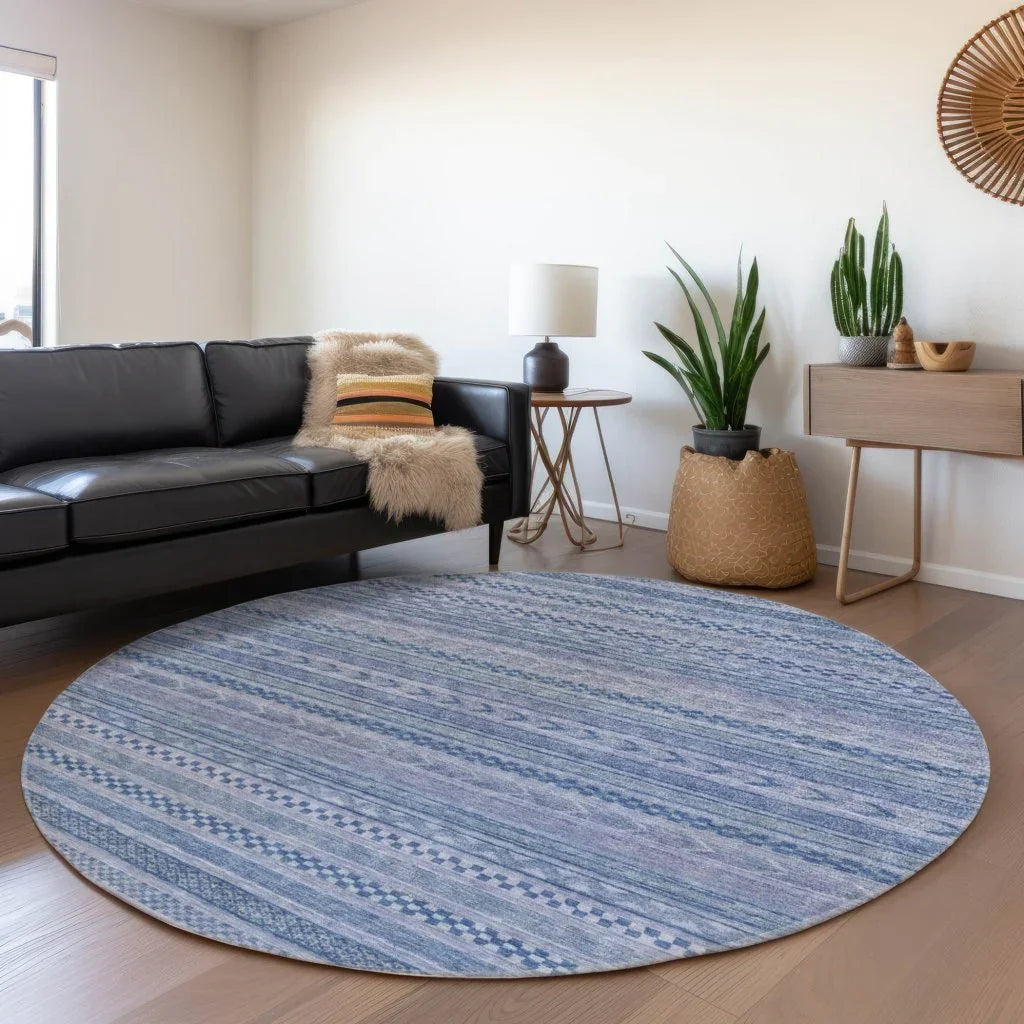 LOOMLAN Rugs Luthyra Denim Washable Indoor-Outdoor Rug
