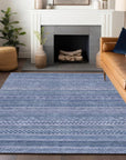 LOOMLAN Rugs Luthyra Denim Washable Indoor-Outdoor Rug