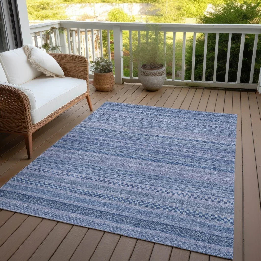 LOOMLAN Rugs Luthyra Denim Washable Indoor-Outdoor Rug