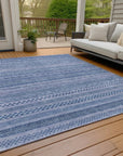 LOOMLAN Rugs Luthyra Denim Washable Indoor-Outdoor Rug