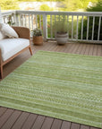LOOMLAN Rugs Luthyra Green Washable Indoor-Outdoor Rug