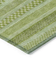 LOOMLAN Rugs Luthyra Green Washable Indoor-Outdoor Rug