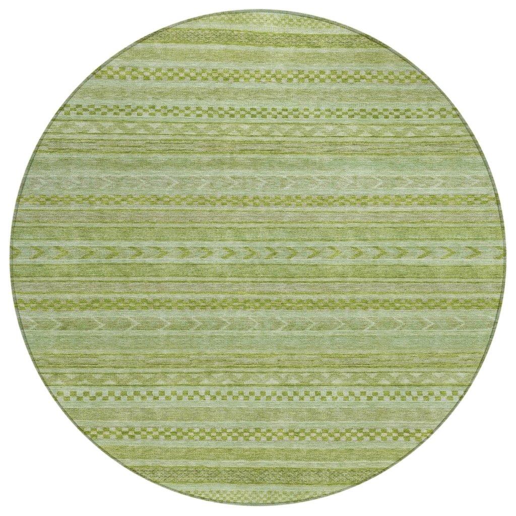 LOOMLAN Rugs Luthyra Green Washable Indoor-Outdoor Rug