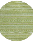 LOOMLAN Rugs Luthyra Green Washable Indoor-Outdoor Rug