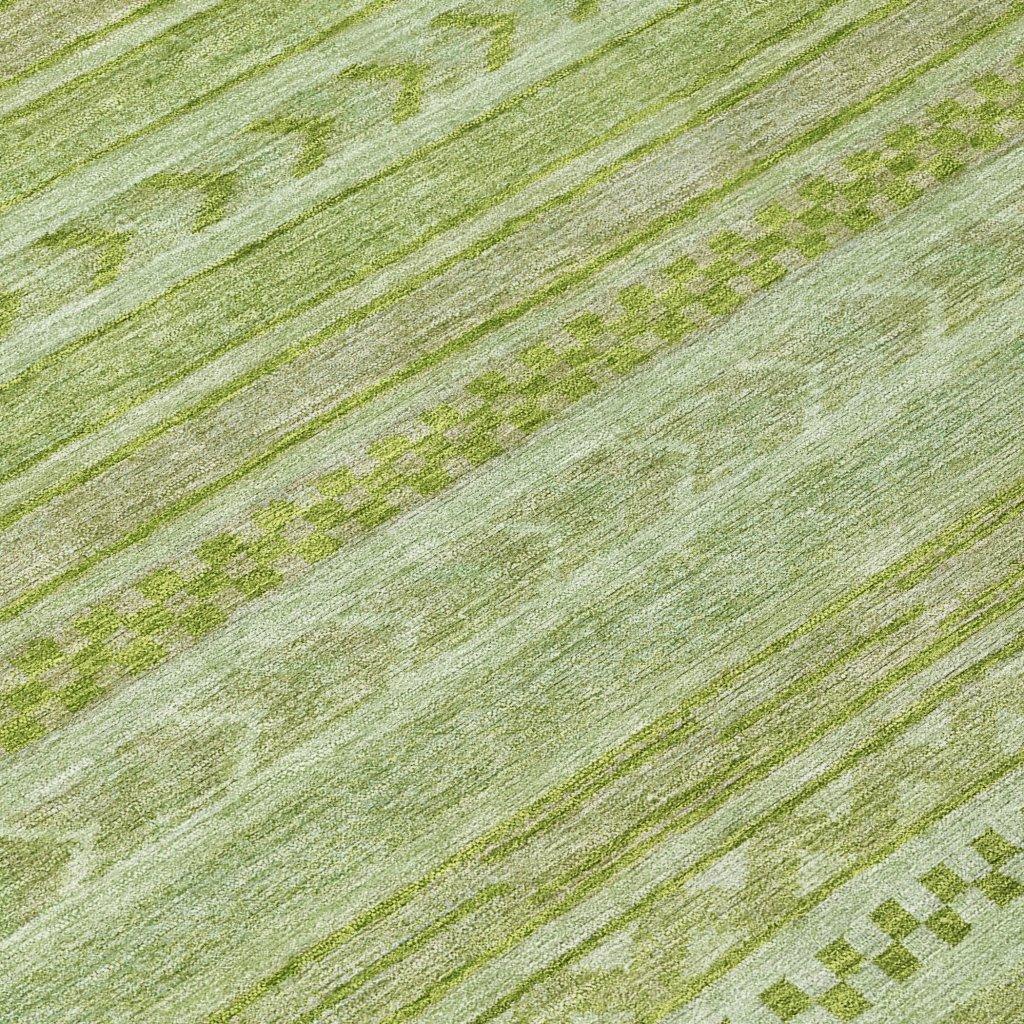 LOOMLAN Rugs Luthyra Green Washable Indoor-Outdoor Rug