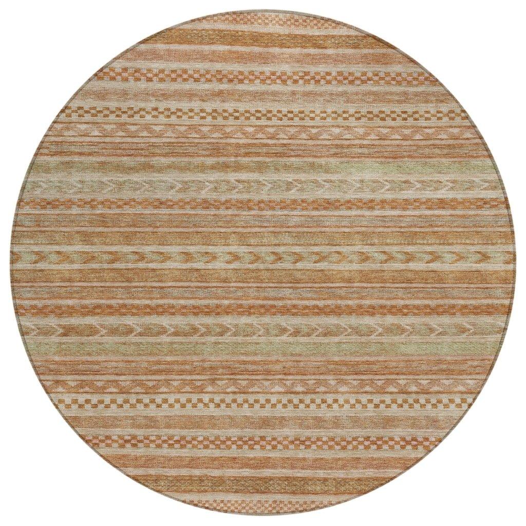 LOOMLAN Rugs Luthyra Orange Washable Indoor-Outdoor Rug