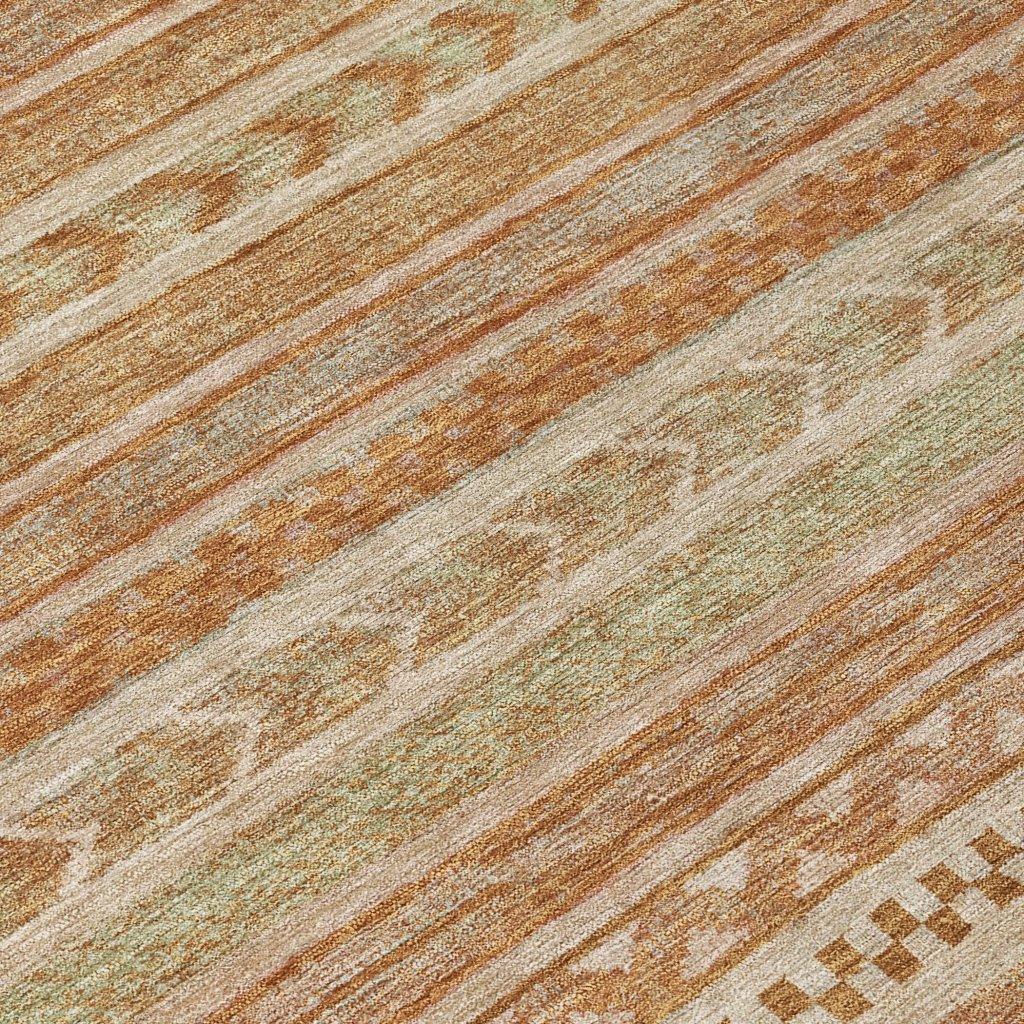 LOOMLAN Rugs Luthyra Orange Washable Indoor-Outdoor Rug