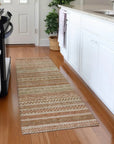LOOMLAN Rugs Luthyra Orange Washable Indoor-Outdoor Rug