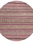 LOOMLAN Rugs Luthyra Pink Washable Indoor-Outdoor Rug