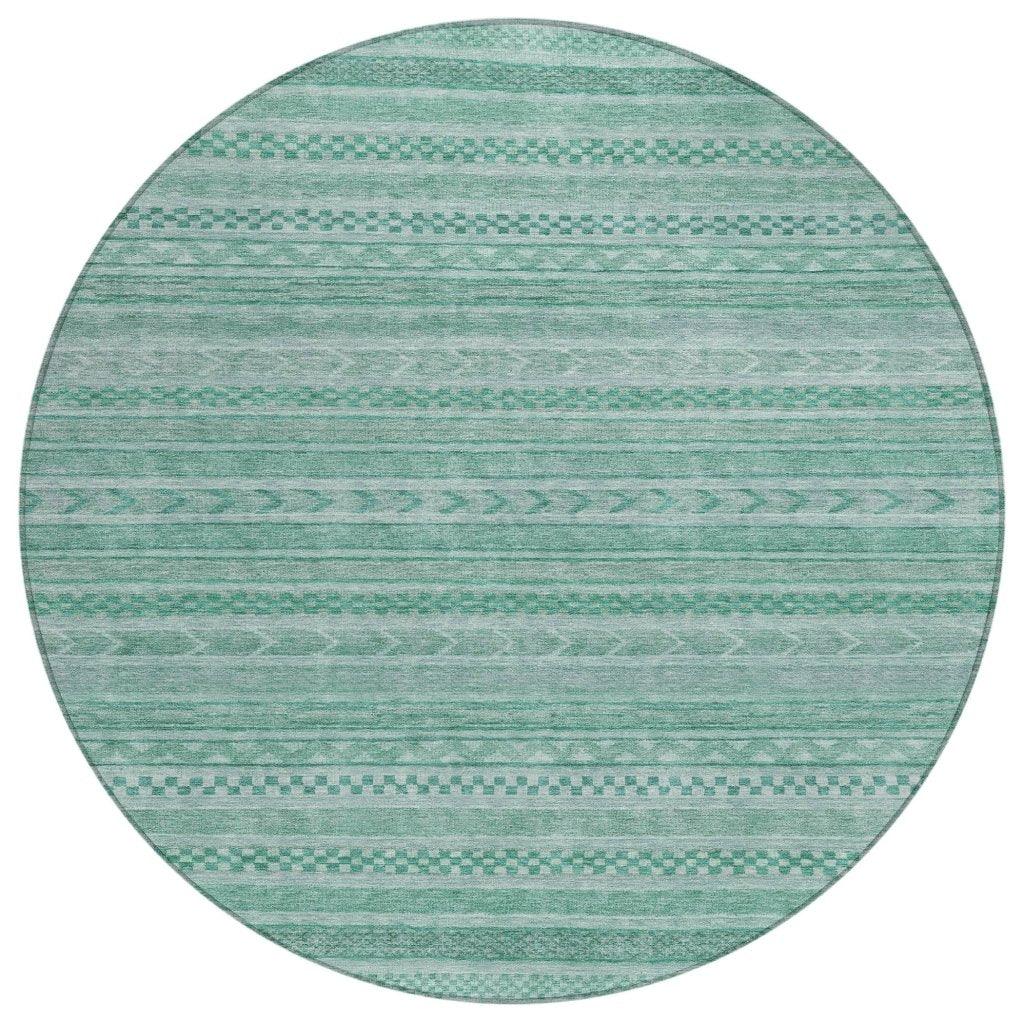 LOOMLAN Rugs Luthyra Turquoise Washable Indoor-Outdoor Rug