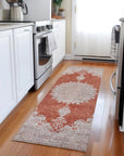 LOOMLAN Rugs Lyra Orange Washable Indoor-Outdoor Rug