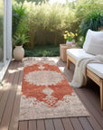 LOOMLAN Rugs Lyra Orange Washable Indoor-Outdoor Rug
