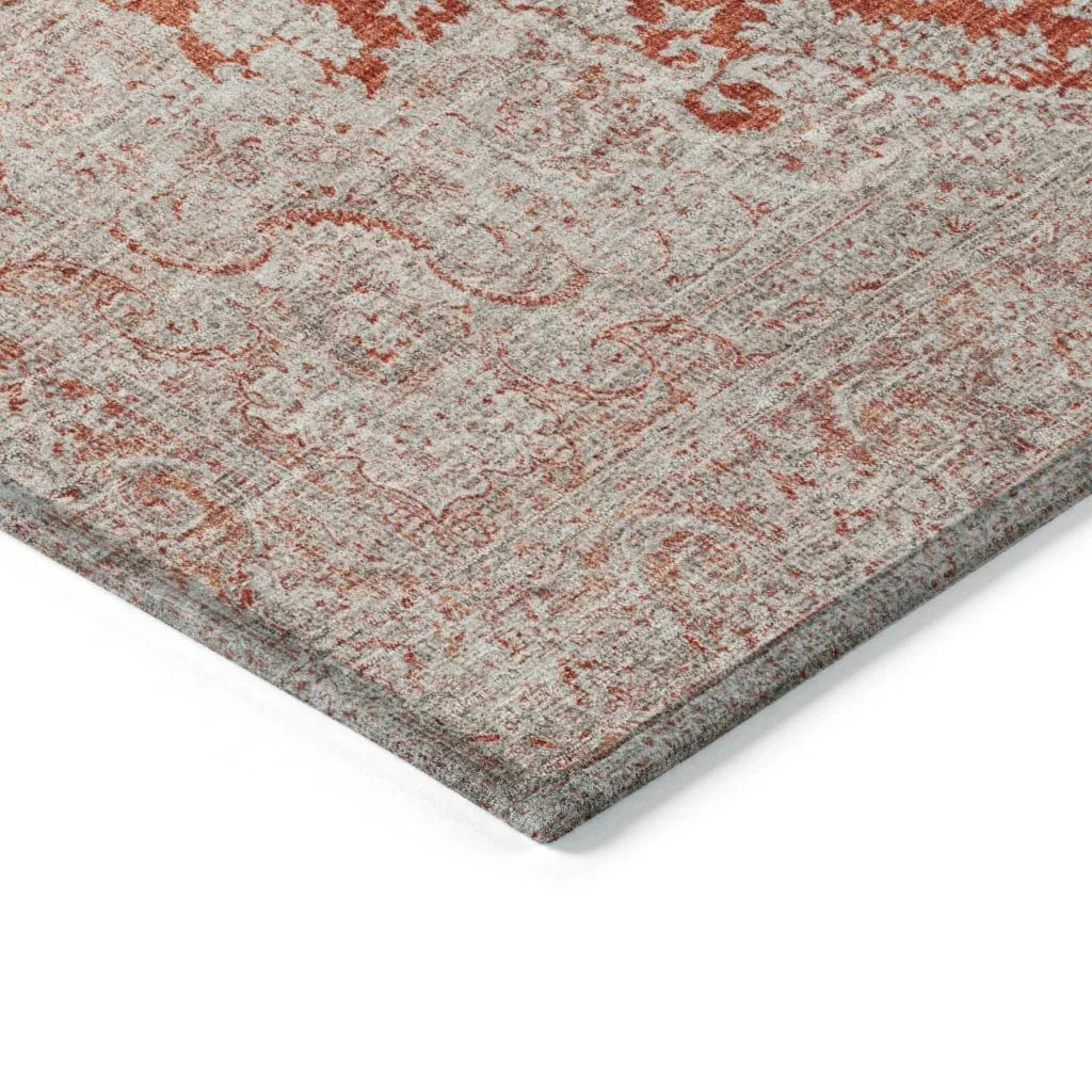 LOOMLAN Rugs Lyra Orange Washable Indoor-Outdoor Rug