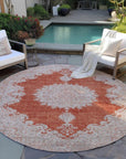 LOOMLAN Rugs Lyra Orange Washable Indoor-Outdoor Rug