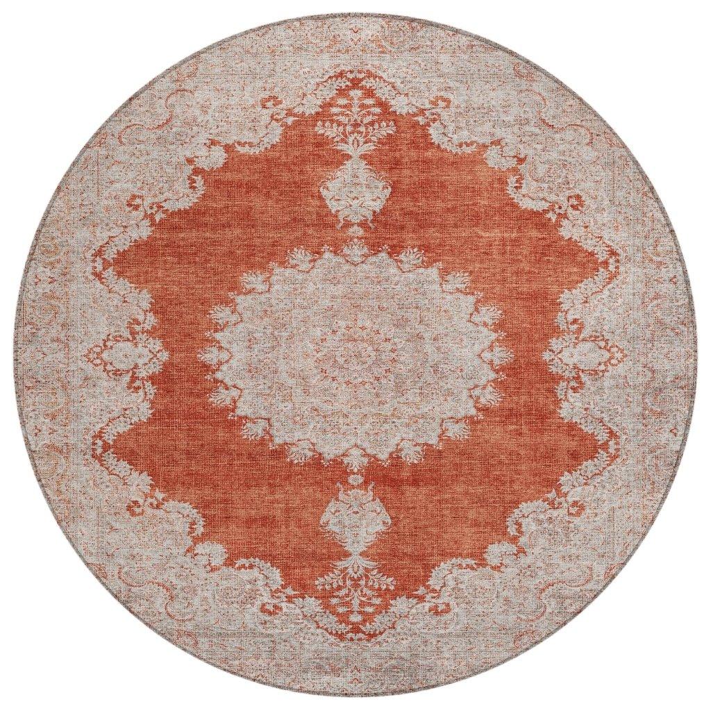LOOMLAN Rugs Lyra Orange Washable Indoor-Outdoor Rug