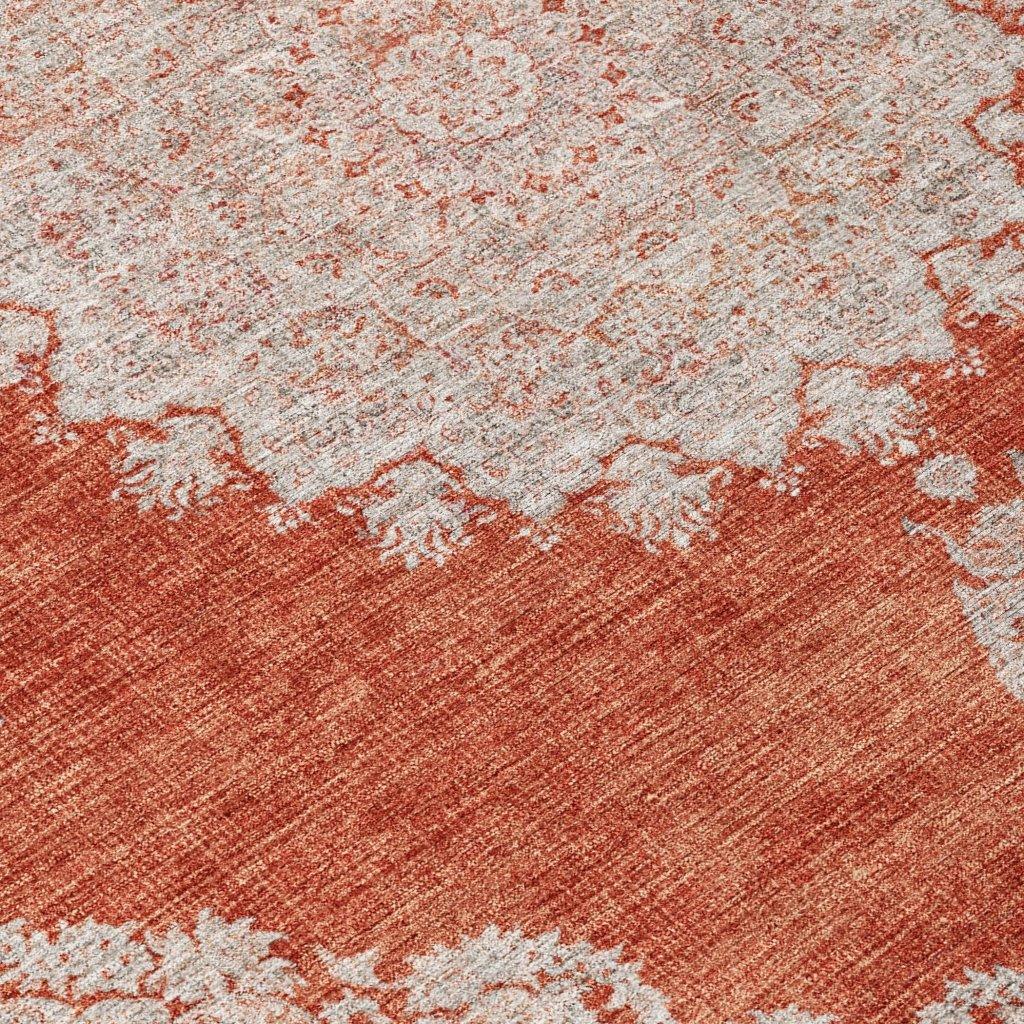 LOOMLAN Rugs Lyra Orange Washable Indoor-Outdoor Rug