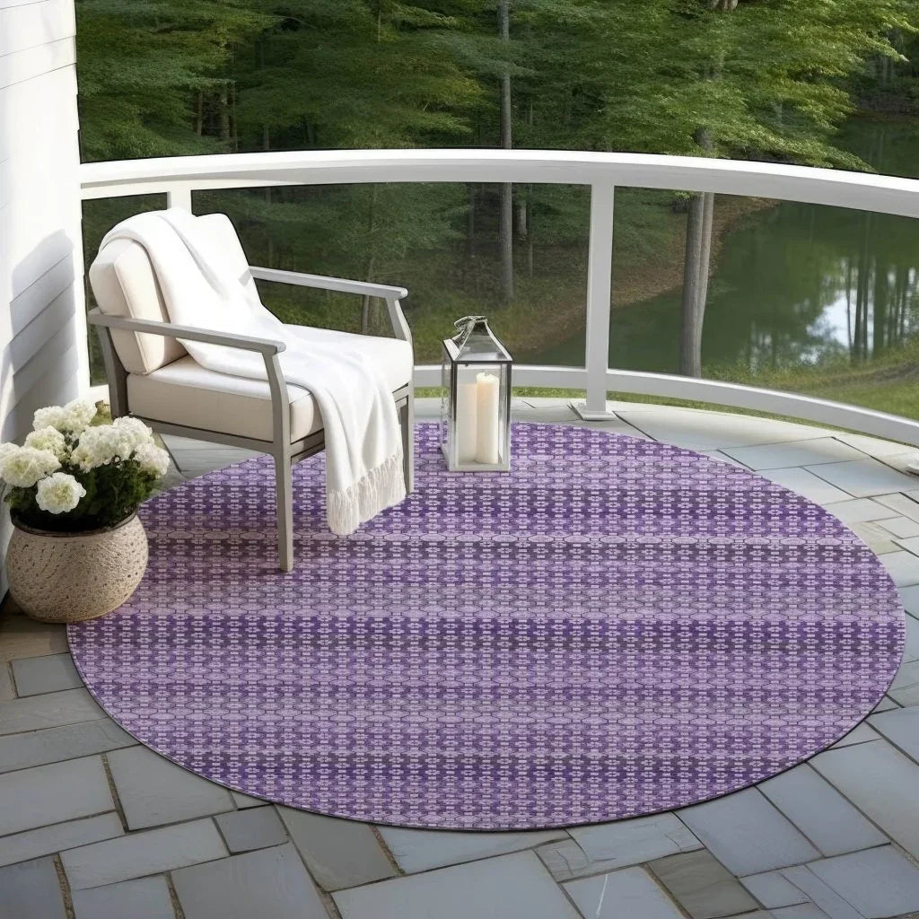 LOOMLAN Rugs Lyrella Purple Washable Indoor-Outdoor Rug