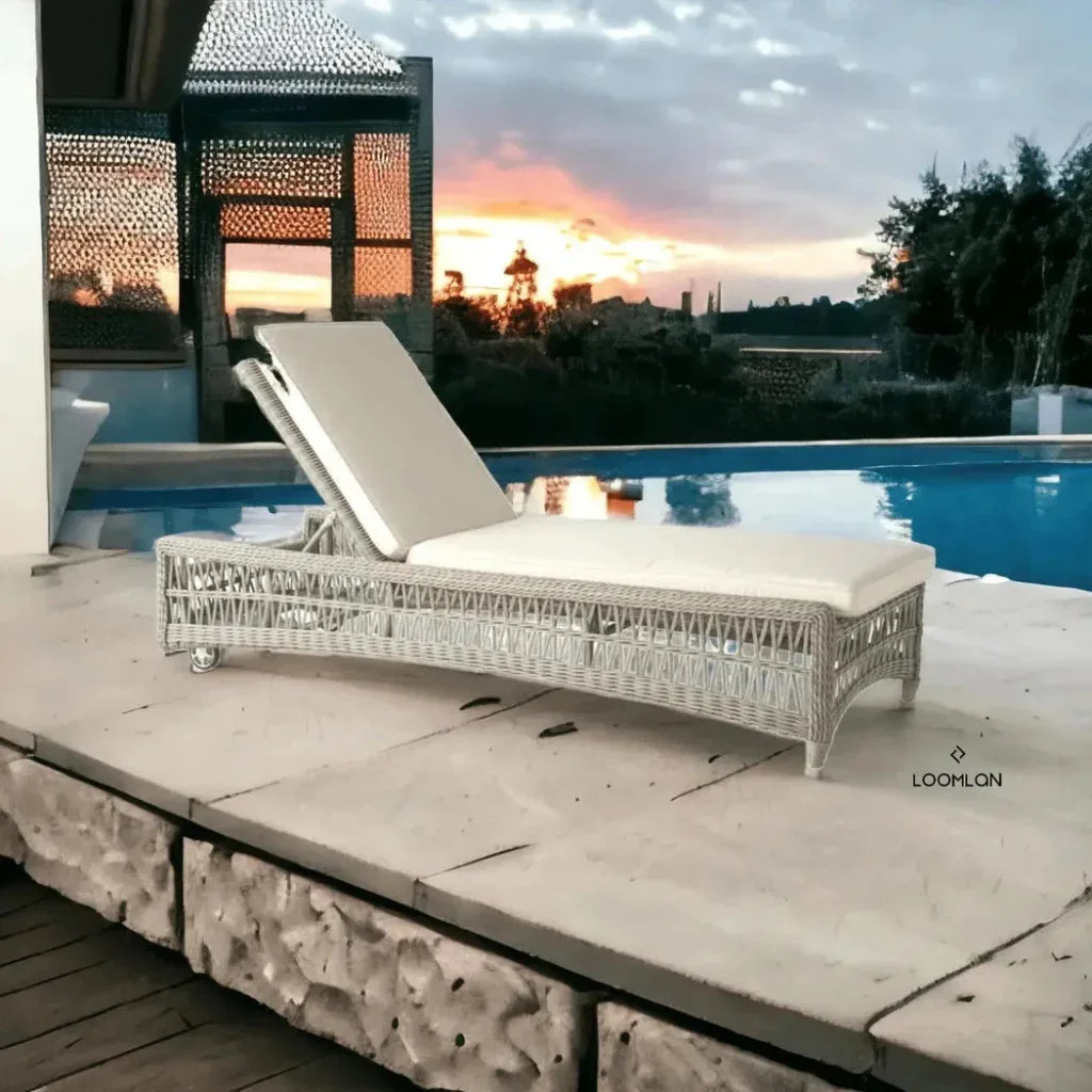 Mackinac Wicker Outdoor Chaise Lounge Cushions - LOOMLAN - Lloyd Flanders - Outdoor Chaises