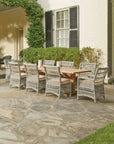 Mackinac Wicker Outdoor Furniture Dining Set for 8 - LOOMLAN - Lloyd Flanders - Outdoor Dining Sets