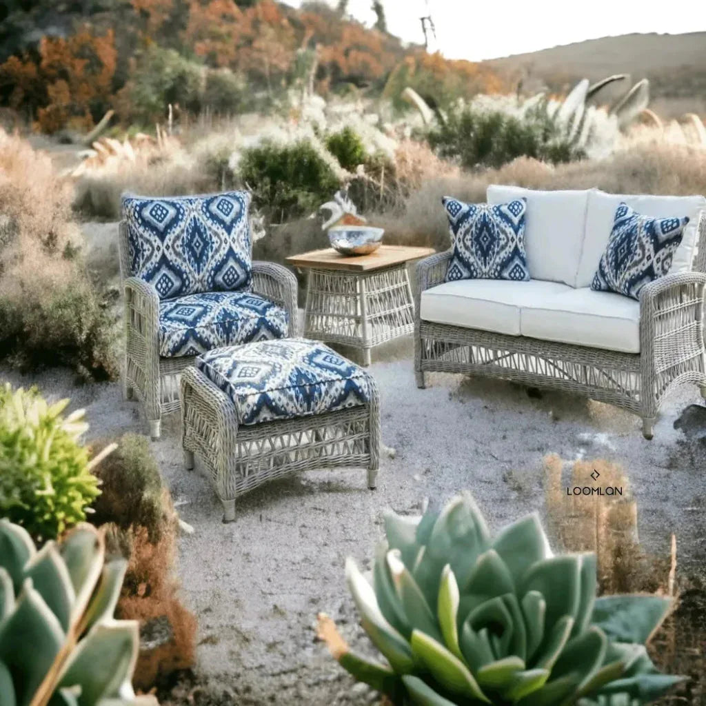 Mackinac Wicker Outdoor Patio Lounge Chair - LOOMLAN - Lloyd Flanders - Outdoor Lounge Chairs