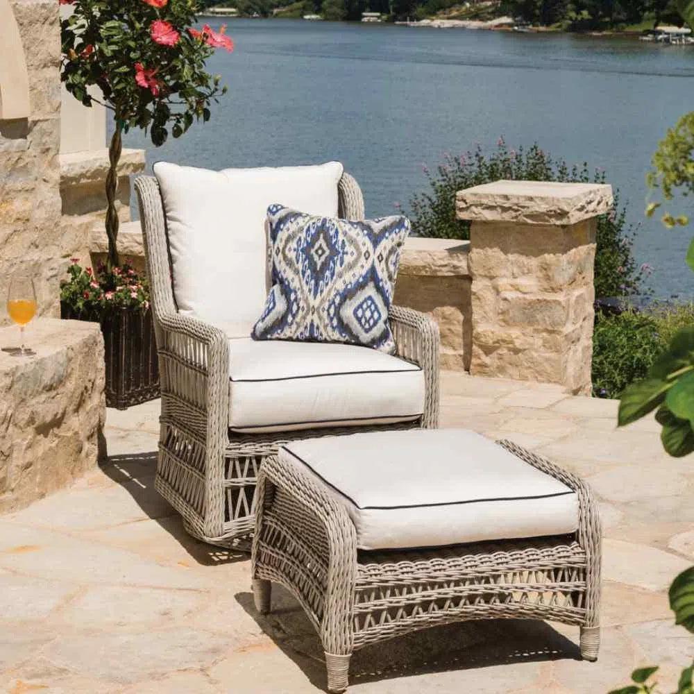 Mackinac Wicker Outdoor Patio Lounge Chair - LOOMLAN - Lloyd Flanders - Outdoor Lounge Chairs