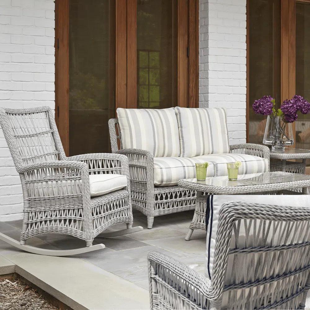 Lloyd Flanders Mackinac Wicker Outdoor Porch Rocker High Back