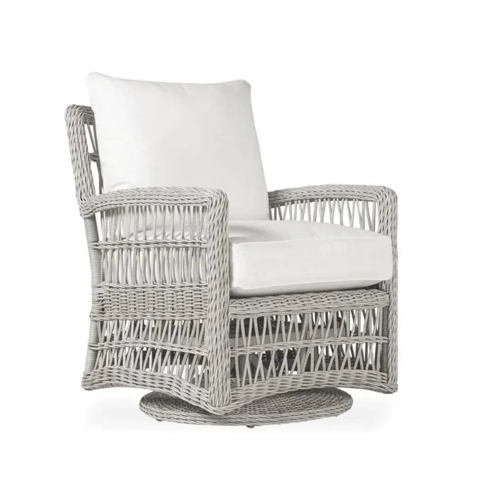 Mackinac Wicker Outdoor Swivel Glider Chair Cushions - LOOMLAN - Lloyd Flanders - Outdoor Lounge Chairs