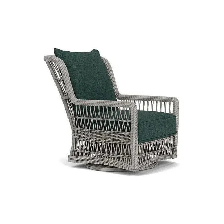 Mackinac Wicker Outdoor Swivel Glider Chair - High Back - LOOMLAN - Lloyd Flanders - Outdoor Lounge Chairs
