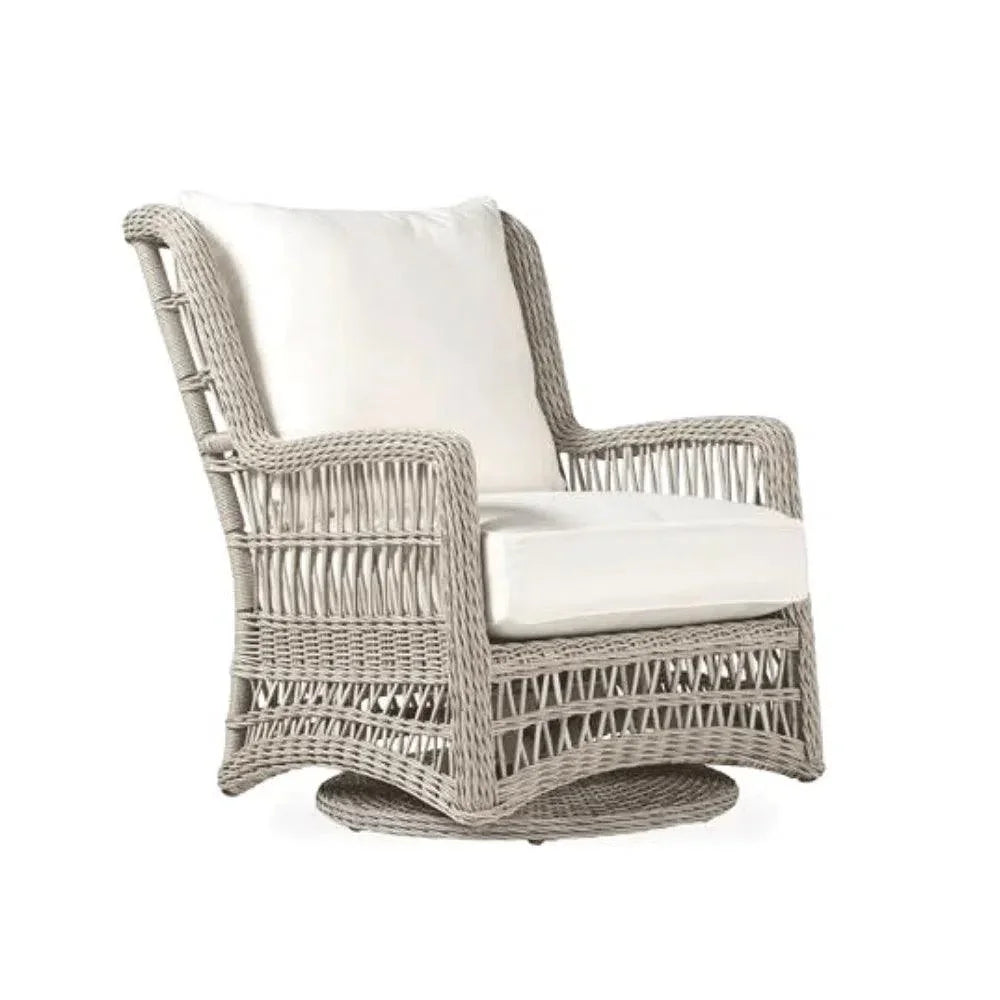Mackinac Wicker Outdoor Swivel Glider Chair - High Back - LOOMLAN - Lloyd Flanders - Outdoor Lounge Chairs