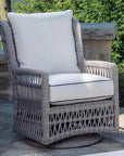 Mackinac Wicker Outdoor Swivel Glider Chair - High Back - LOOMLAN - Lloyd Flanders - Outdoor Lounge Chairs