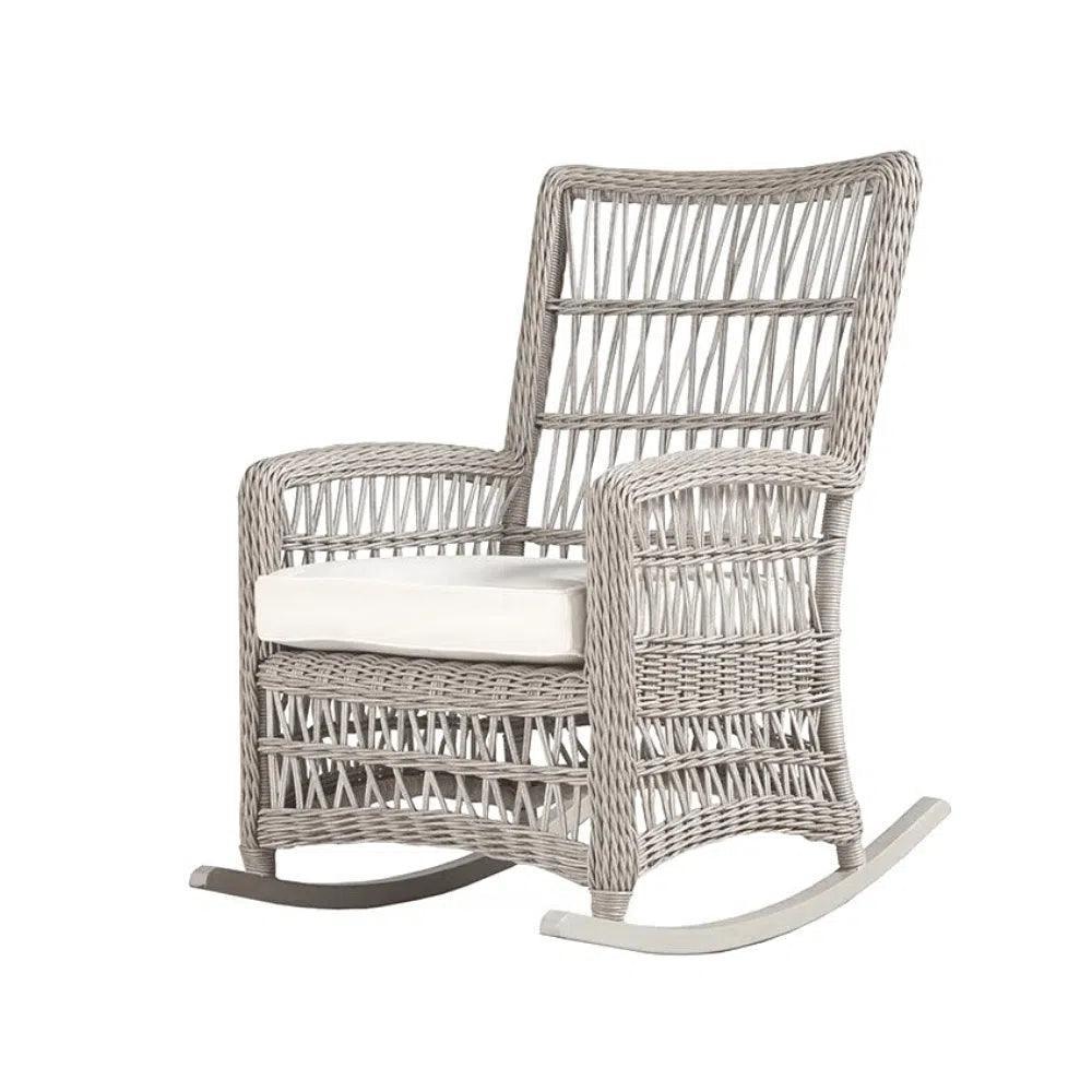 Lloyd Flanders Mackinac Wicker Rocking Porch Lounge Set Cushions