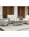 Lloyd Flanders Mackinac Wicker Rocking Porch Lounge Set Cushions
