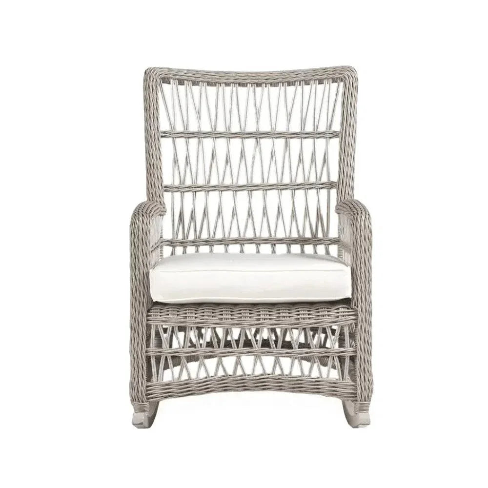 Lloyd Flanders Mackinac Wicker Rocking Porch Lounge Set Cushions